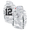 Kdoa TB.Buccaneers #12 Tom Brady Player Salute to Service Hoodies Stitched Jerseys