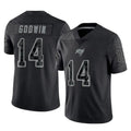 Kdoa TB.Buccaneers #14 Chris Godwin Jr. Player Black Reflective Limited Home Game Stitched Jerseys