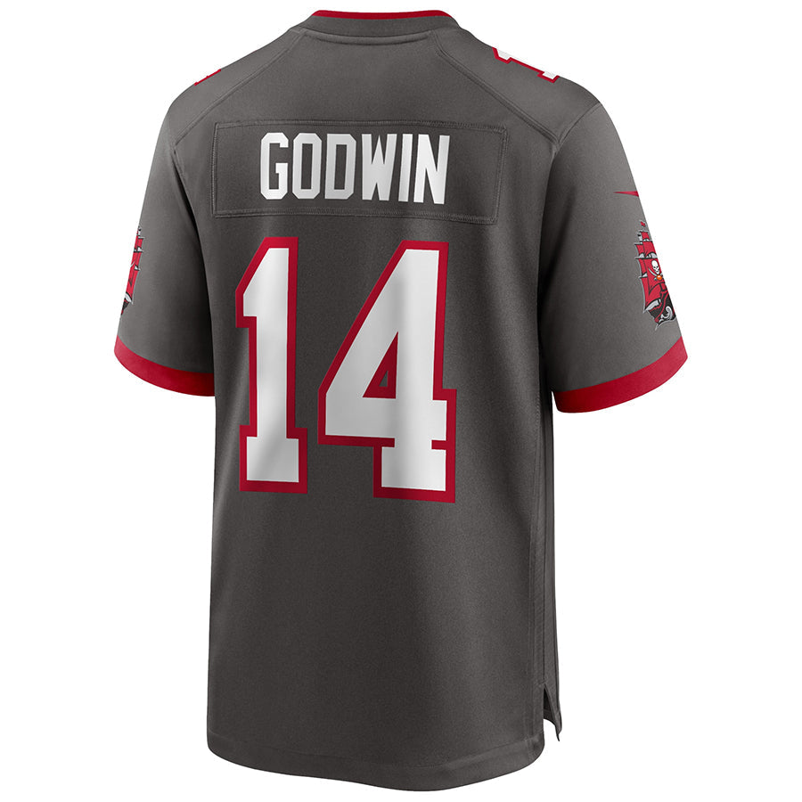 Kdoa TB.Buccaneers #14 Chris Godwin Jr. Player Deep Pewter Home Game Stitched Jerseys