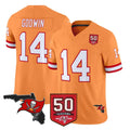 Kdoa TB.Buccaneers #14 Chris Godwin Jr. Player Orange 50th Season Vapor Limited Home Game Stitched Jerseys