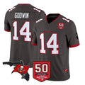 Kdoa TB.Buccaneers #14 Chris Godwin Jr. Player Pewter Limited 2026 Season Vapor F.U.S.E. Home Game Stitched Jerseys