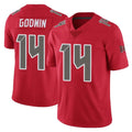 Kdoa TB.Buccaneers #14 Chris Godwin Jr. Player Red Limited Color Rush Home Game Stitched Jerseys