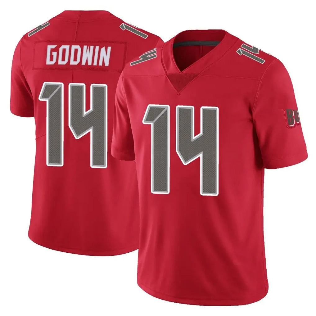 Kdoa TB.Buccaneers #14 Chris Godwin Jr. Player Red Limited Color Rush Home Game Stitched Jerseys