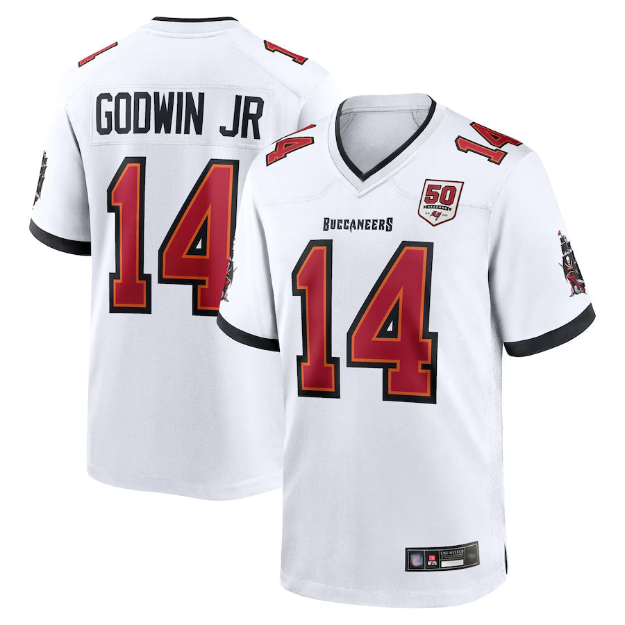 Kdoa TB.Buccaneers #14 Chris Godwin Jr. Player White 50th Anniversary Game Stitched Jerseys