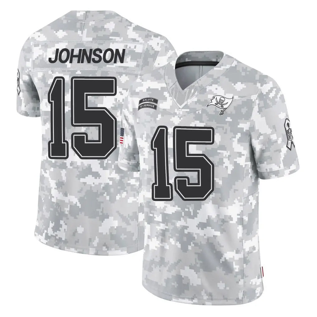 Kdoa TB.Buccaneers #15 Tez Johnson Player Arctic Camo Limited Salute To Service Home Game Stitched Jerseys