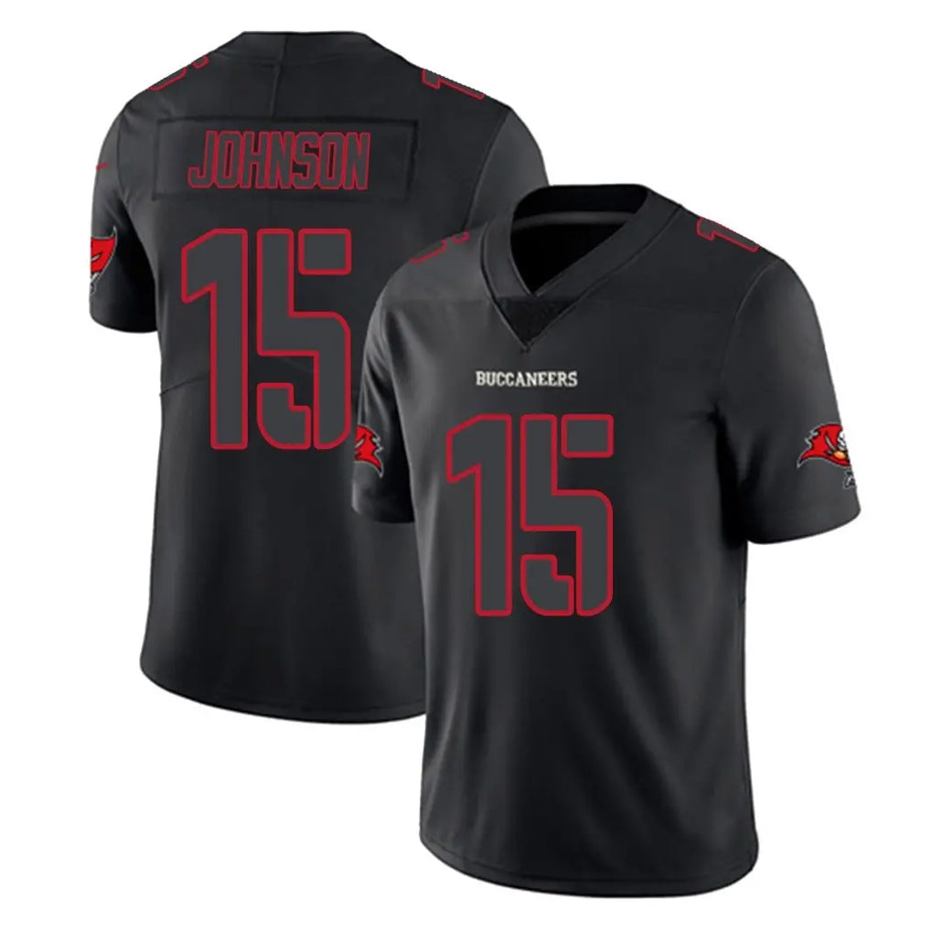 Kdoa TB.Buccaneers #15 Tez Johnson Player Black Impact Limited Home Game Stitched Jerseys