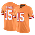 Kdoa TB.Buccaneers #15 Tez Johnson Player Orange Limited Vapor F.U.S.E. Home Game Stitched Jerseys