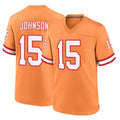 Kdoa TB.Buccaneers #15 Tez Johnson Player Orange Throwback Home Game Stitched Jerseys