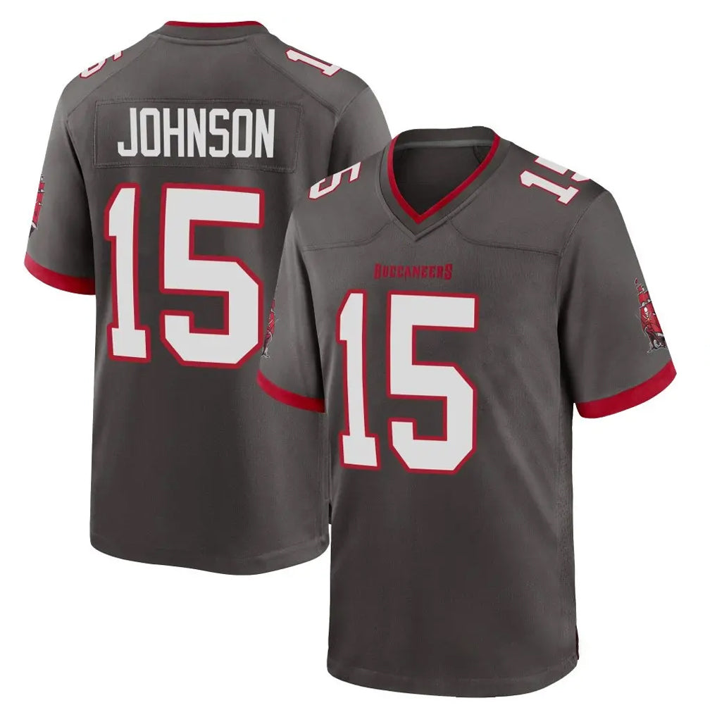 Kdoa TB.Buccaneers #15 Tez Johnson Player Pewter Alternate Home Game Stitched Jerseys