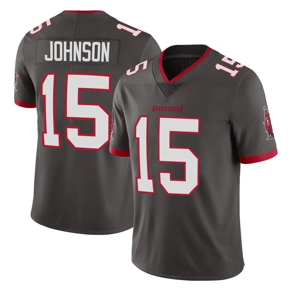 Kdoa TB.Buccaneers #15 Tez Johnson Player Pewter Limited Alternate Vapor Home Game Stitched Jerseys