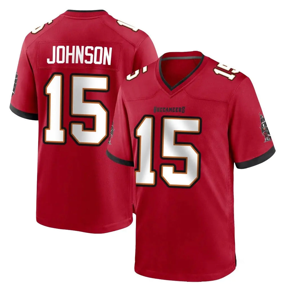 Kdoa TB.Buccaneers #15 Tez Johnson Player Red Home Game Stitched Jerseys