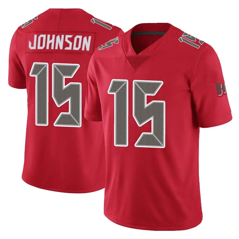 Kdoa TB.Buccaneers #15 Tez Johnson Player Red Limited Color Rush Home Game Stitched Jerseys