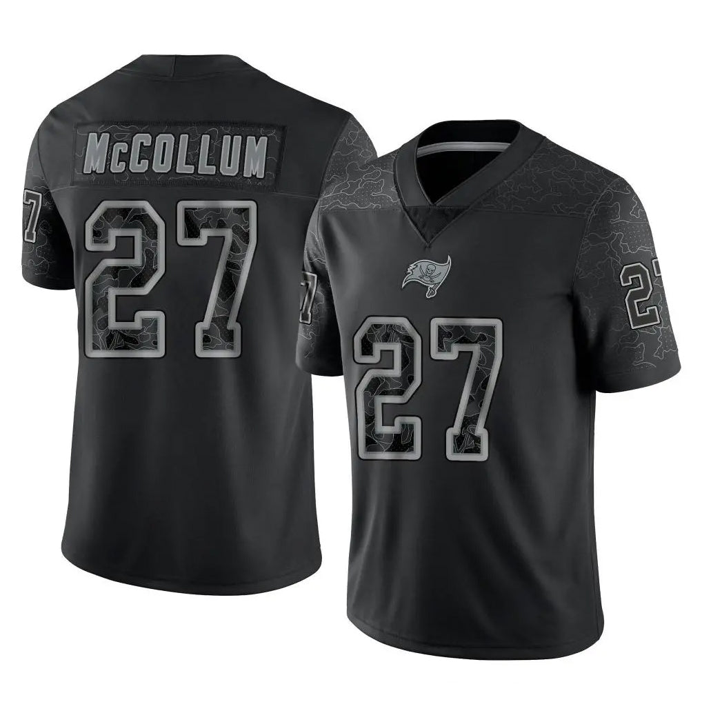 Kdoa TB.Buccaneers #27 Zyon McCollum Player Black Reflective Limited Home Game Stitched Jerseys