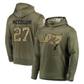 Kdoa TB.Buccaneers #27 Zyon McCollum Player Olive Salute to Service Pullover Hoodie Home Game Stitched Jerseys
