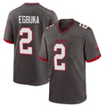Kdoa TB.Buccaneers #2 Emeka Egbuka Player Pewter Alternate Home Game Stitched Jerseys