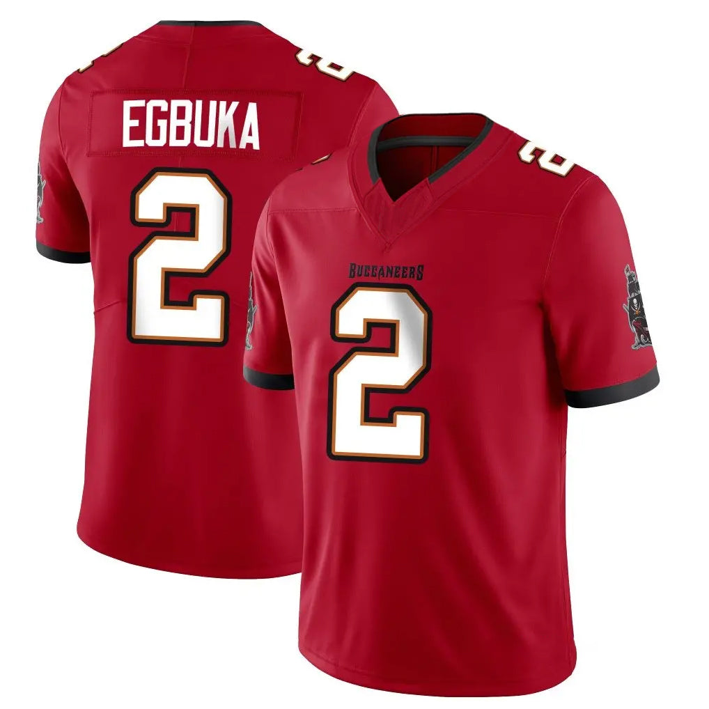 Kdoa TB.Buccaneers #2 Emeka Egbuka Player Red Limited Vapor F.U.S.E. Home Game Stitched Jerseys