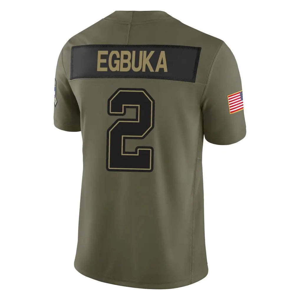 Kdoa TB.Buccaneers #2 Emeka Egbuka Player Salute to Service Limited Olive Stitched Jerseys