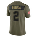 Kdoa TB.Buccaneers #2 Emeka Egbuka Player Salute to Service Limited Olive Stitched Jerseys
