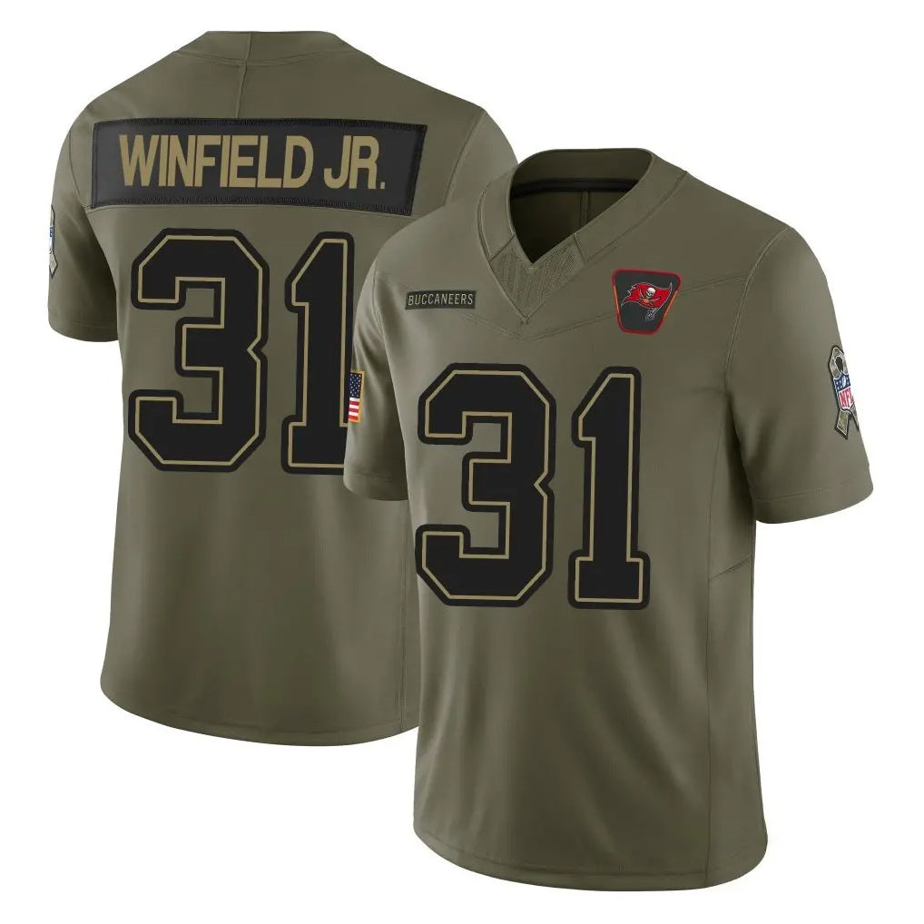 Kdoa TB.Buccaneers #31 Antoine Winfield Jr. Player Olive 2025 Salute To Service Limited Home Game Stitched Jerseys