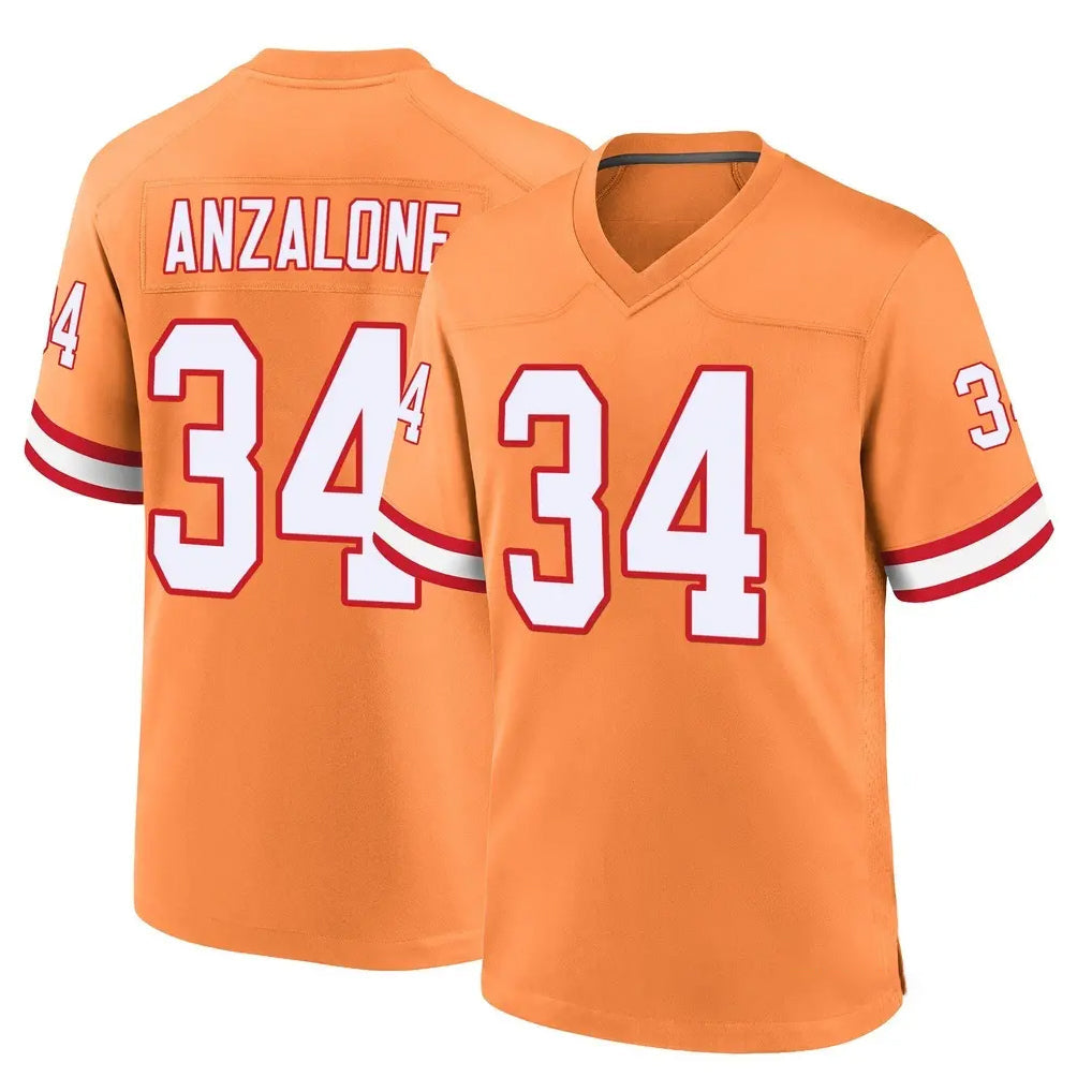 Kdoa TB.Buccaneers #34 Alex Anzalone Player Orange Throwback Home Game Stitched Jerseys