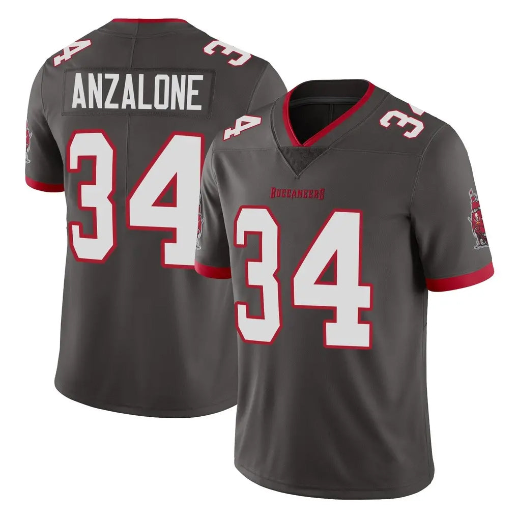 Kdoa TB.Buccaneers #34 Alex Anzalone Player Pewter Limited Alternate Vapor Home Game Stitched Jerseys