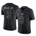 Kdoa TB.Buccaneers #3 Rueben Bain Jr. Player Black Reflective Limited Home Game Stitched Jerseys