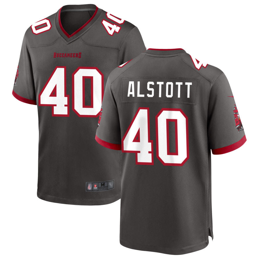 Kdoa TB.Buccaneers #40 Mike Alstott Player Pewter Game Stitched Jerseys