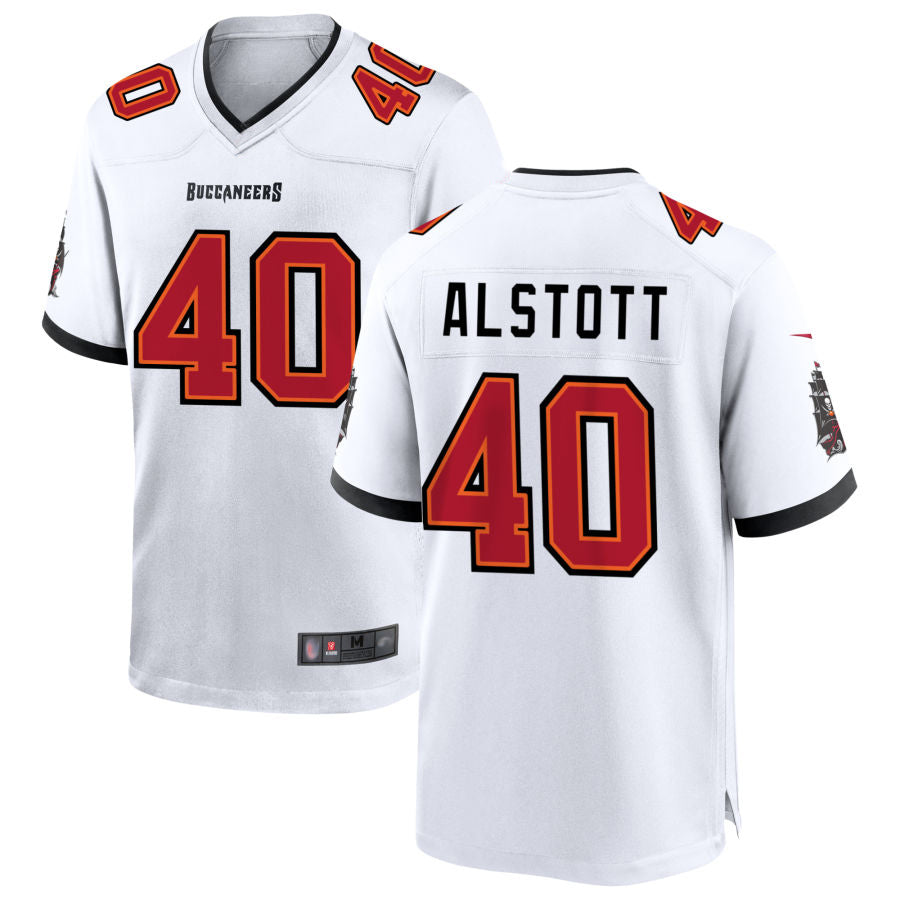 Kdoa TB.Buccaneers #40 Mike Alstott Player White Home Game Stitched Jerseys
