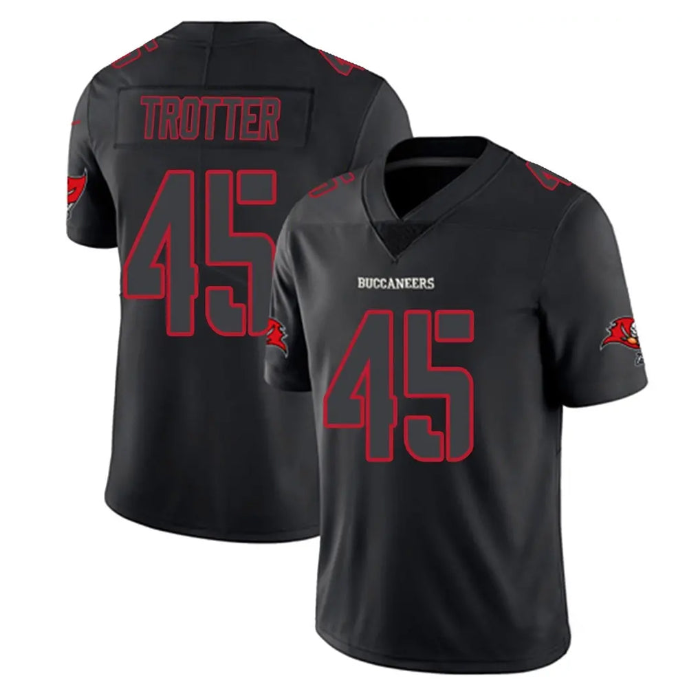 Kdoa TB.Buccaneers #45 Josiah Trotter Player Black Impact Limited Home Game Stitched Jerseys