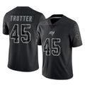 Kdoa TB.Buccaneers #45 Josiah Trotter Player Black Reflective Limited Home Game Stitched Jerseys