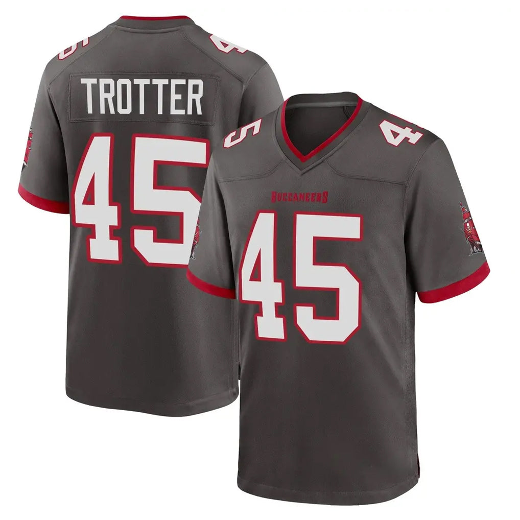 Kdoa TB.Buccaneers #45 Josiah Trotter Player Pewter Alternate Home Game Stitched Jerseys