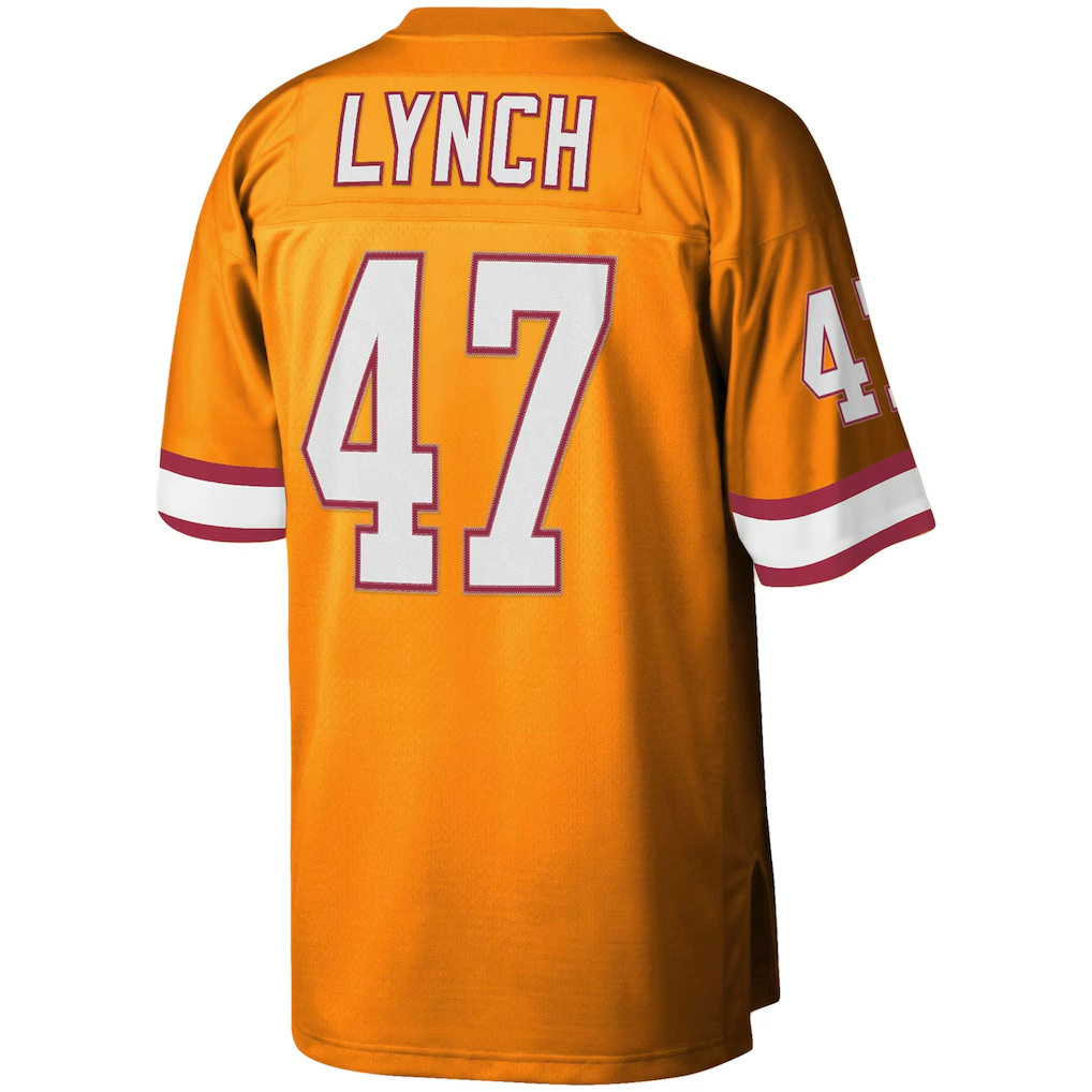 Kdoa TB.Buccaneers #47 John Lynch Mitchell & Ness Orange Big & Tall 1995 Legacy Retired Player Jersey