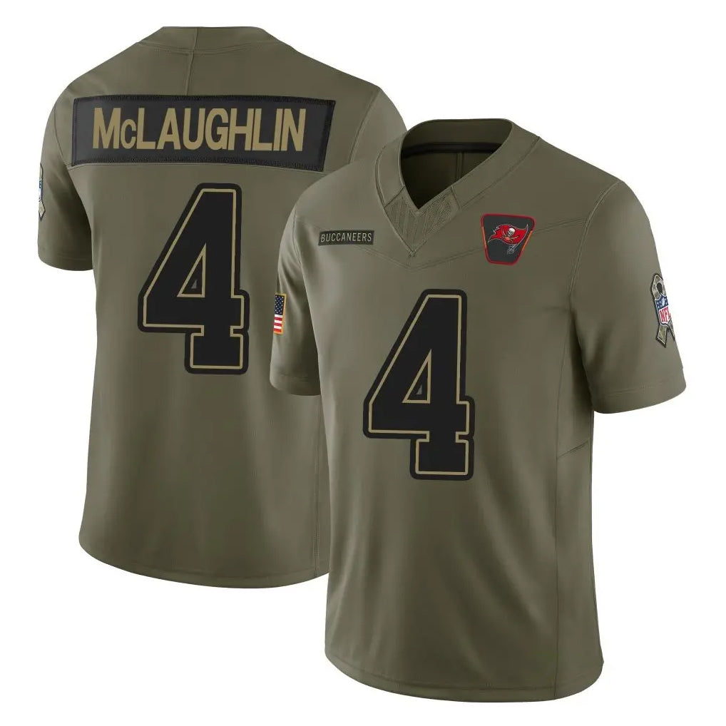 Kdoa TB.Buccaneers #4 Chase McLaughlin Player Olive 2025 Salute To Service Limited Home Game Stitched Jerseys