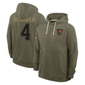 Kdoa TB.Buccaneers #4 Chase McLaughlin Player Olive Salute to Service Pullover Hoodies Limited Stitched Jerseys