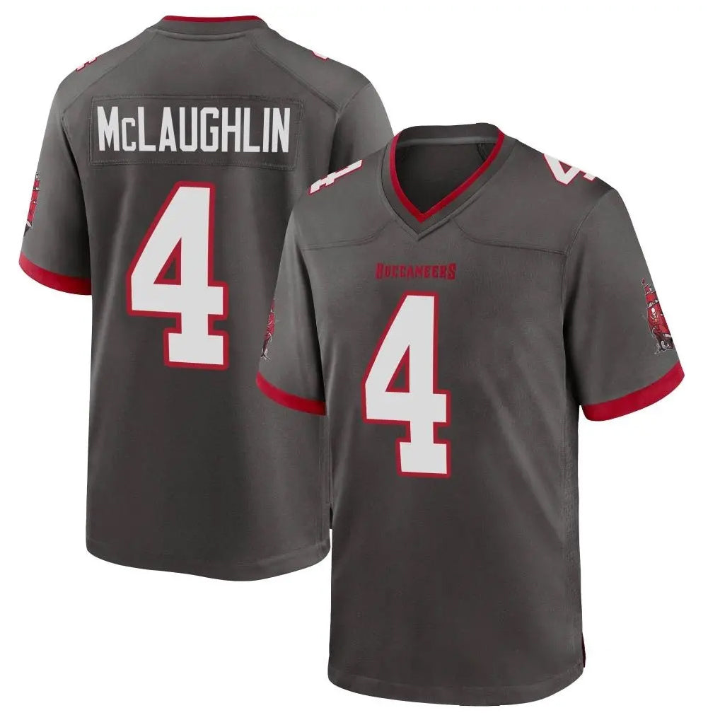 Kdoa TB.Buccaneers #4 Chase McLaughlin Player Pewter Alternate Home Game Stitched Jerseys