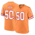 Kdoa TB.Buccaneers #50 Vita Vea Player Orange Throwback Home Game Stitched Jerseys