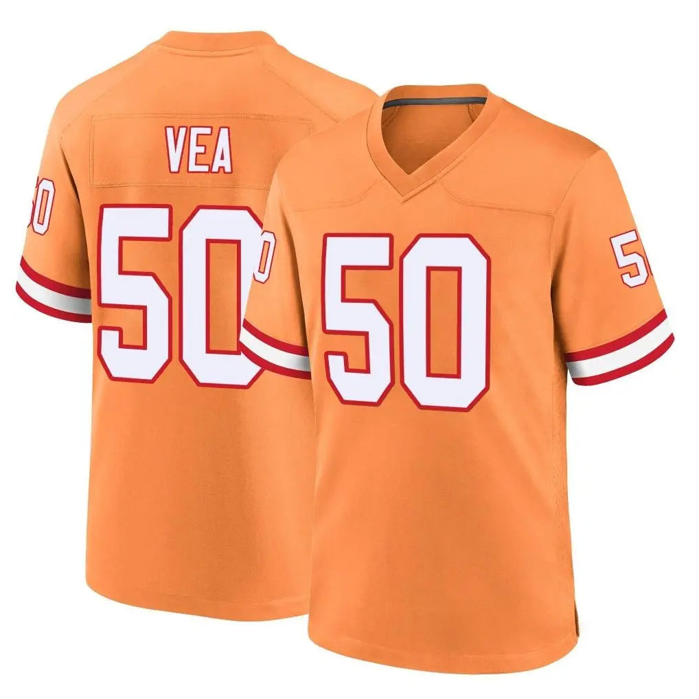 Kdoa TB.Buccaneers #50 Vita Vea Player Orange Throwback Home Game Stitched Jerseys