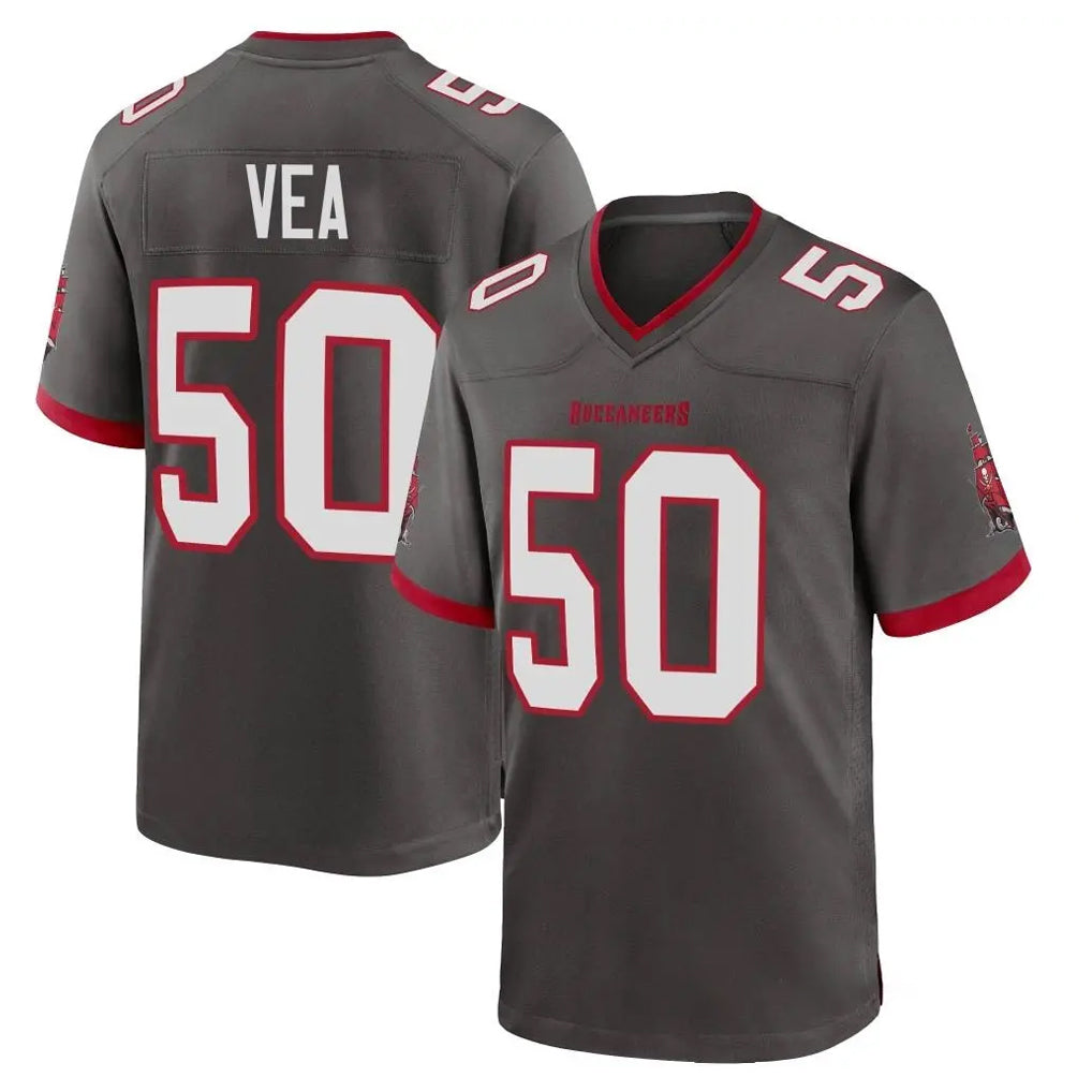 Kdoa TB.Buccaneers #50 Vita Vea Player Pewter Alternate Home Game Stitched Jerseys