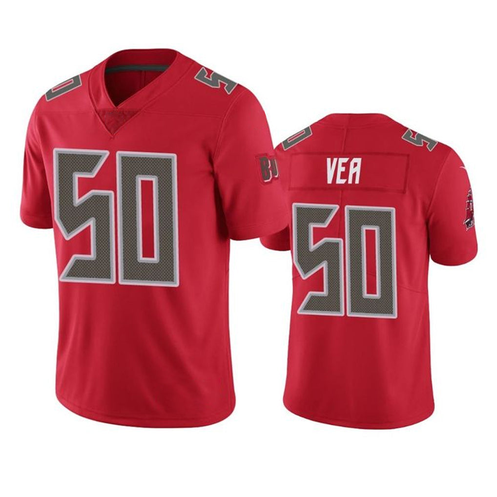 Kdoa TB.Buccaneers #50 Vita Vea Player Red Limited Color Rush Home Game Stitched Jerseys