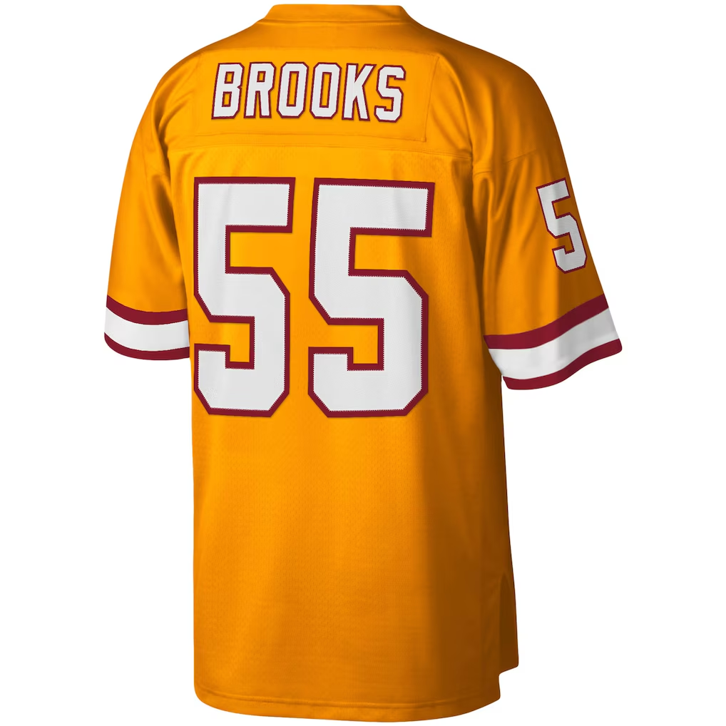 Kdoa TB.Buccaneers #55 Derrick Brooks Mitchell & Ness Orange Big & Tall 1995 Legacy Retired Player Jersey