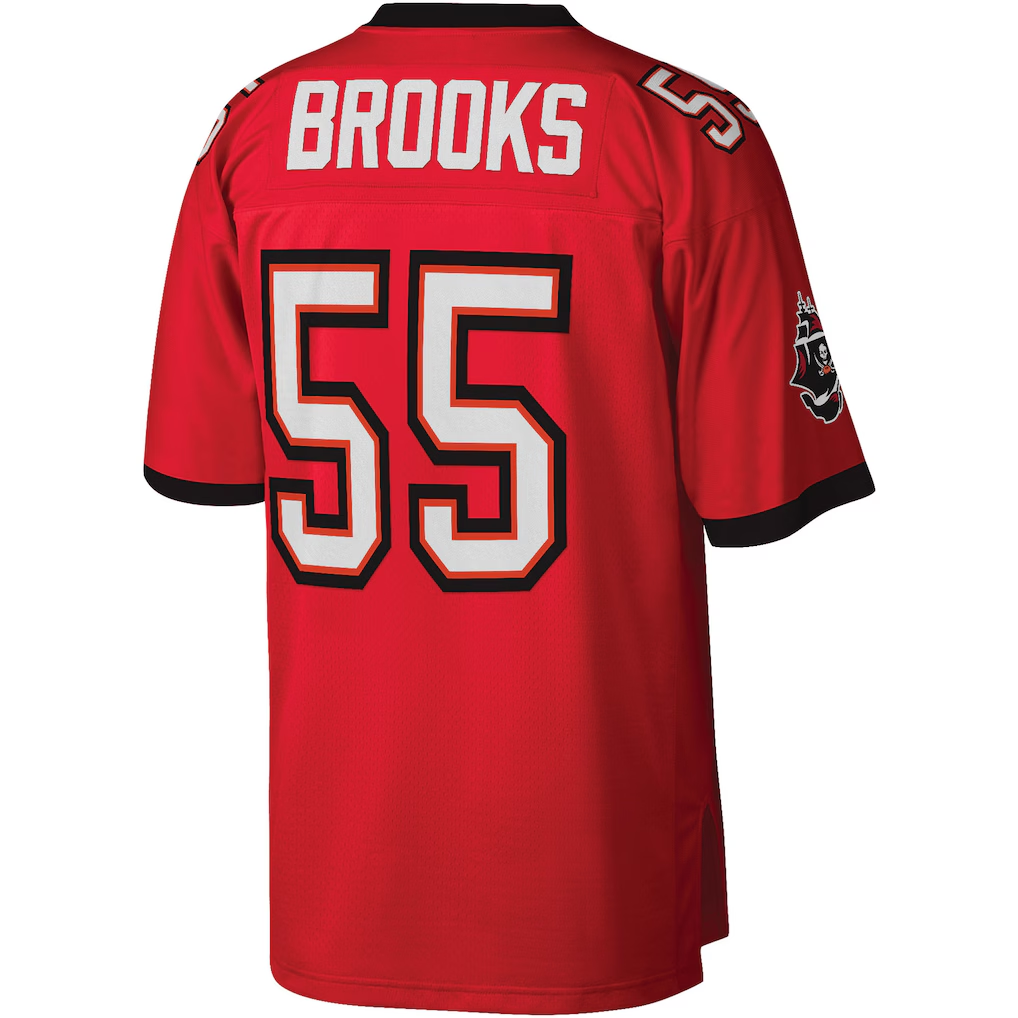 Kdoa TB.Buccaneers #55 Derrick Brooks Mitchell & Ness Red Legacy Replica Stitched Puhic Jersey
