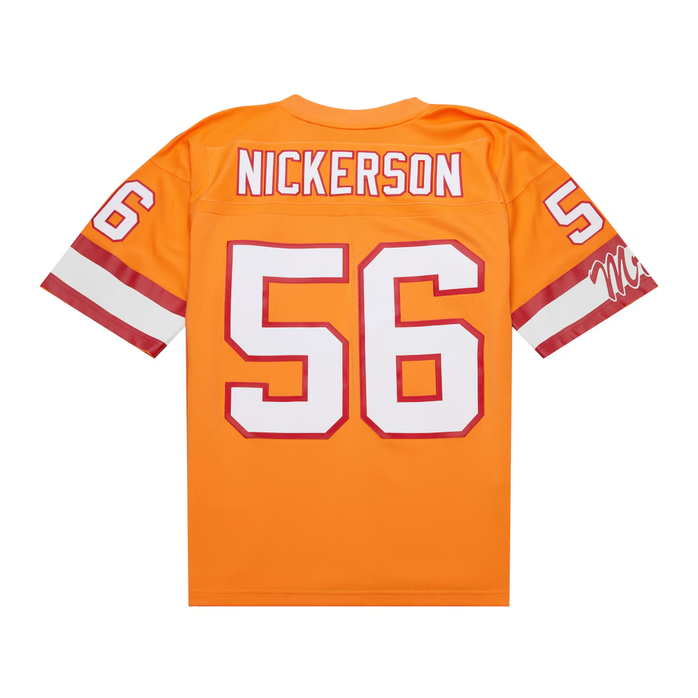 Kdoa TB.Buccaneers #56 Hardy Nickerson Mitchell & Ness Orange 1993 Legacy Replica Stitched Puhic Jersey