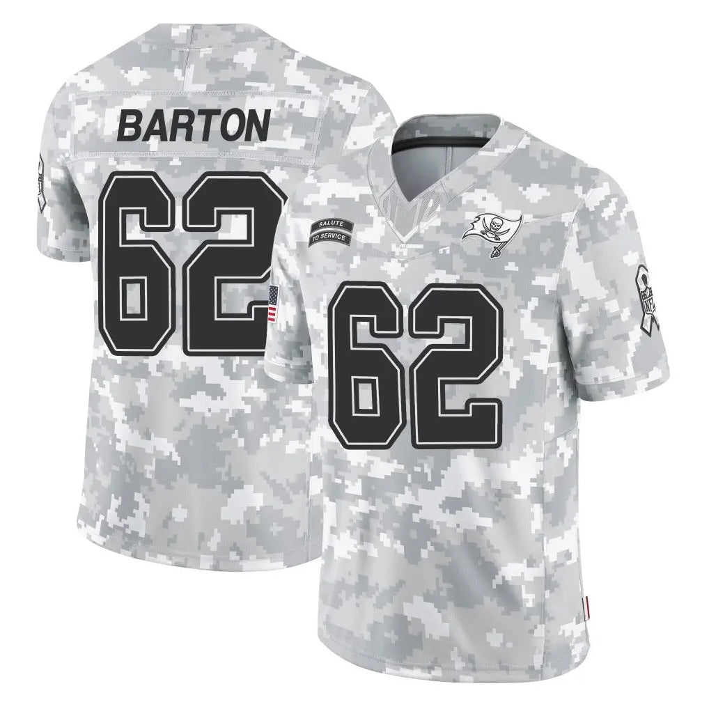 Kdoa TB.Buccaneers #62 Graham Barton Player Arctic Camo Limited Salute To Service Home Game Stitched Jerseys