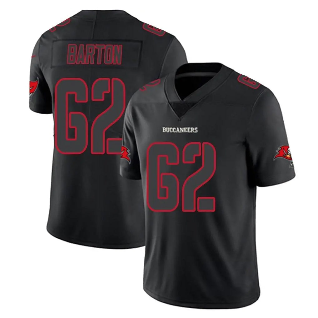 Kdoa TB.Buccaneers #62 Graham Barton Player Black Impact Limited Home Game Stitched Jerseys