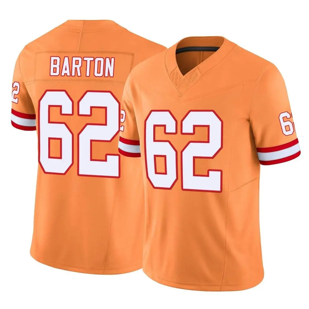 Kdoa TB.Buccaneers #62 Graham Barton Player Orange Limited Vapor F.U.S.E. Home Game Stitched Jerseys