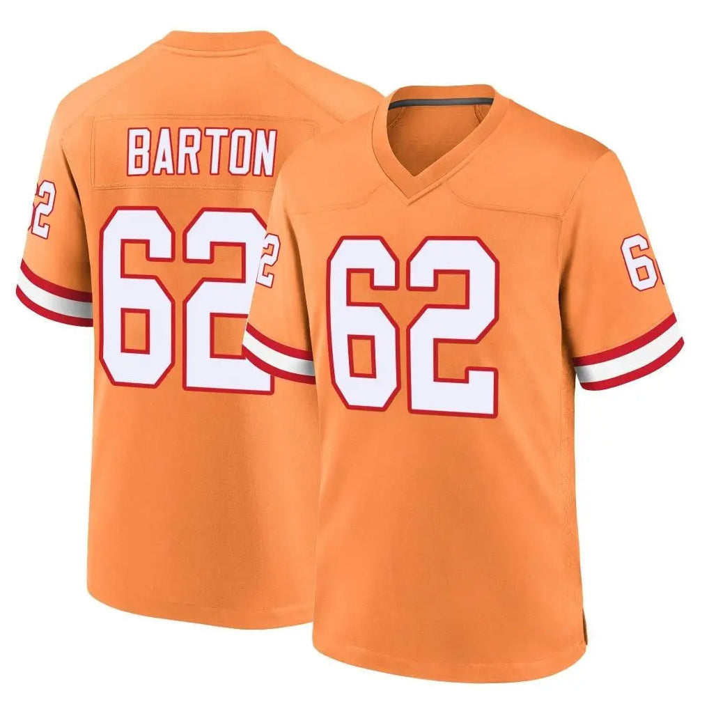 Kdoa TB.Buccaneers #62 Graham Barton Player Orange Throwback Home Game Stitched Jerseys