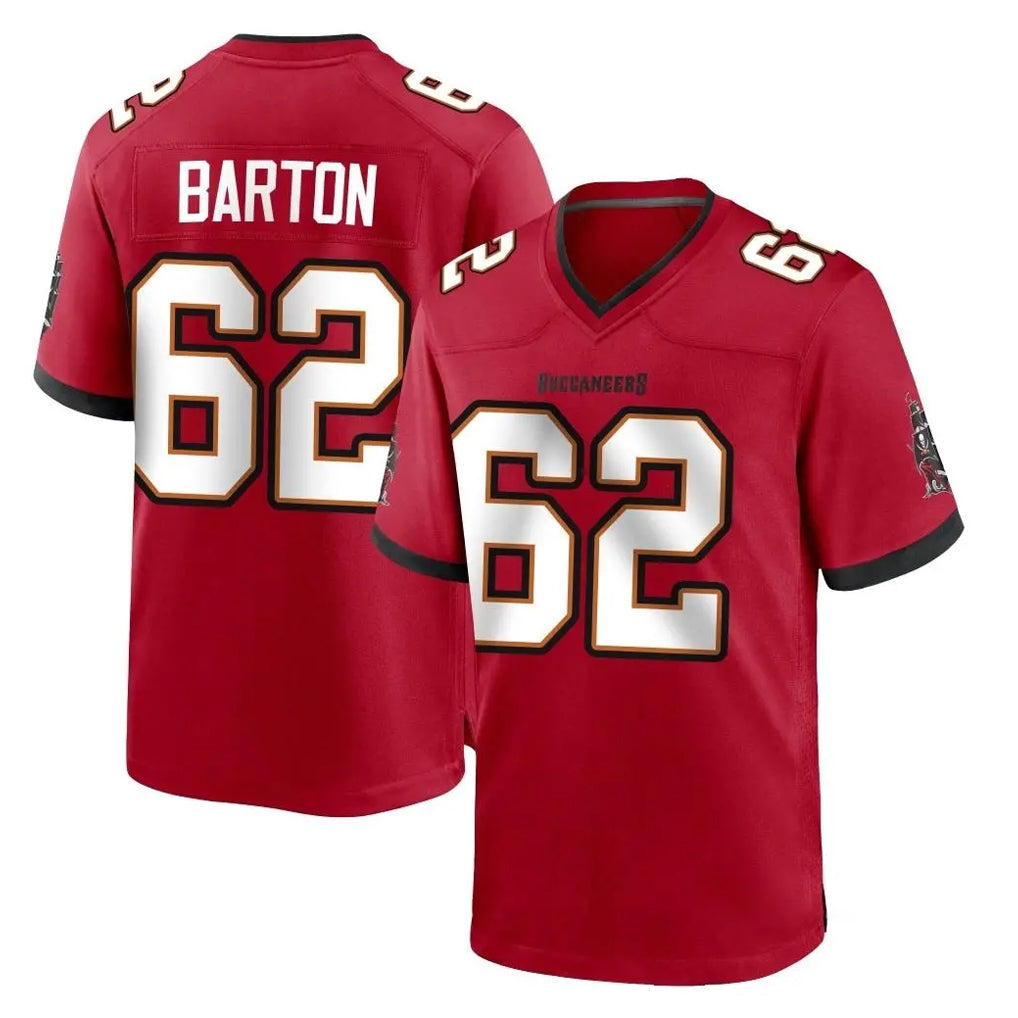 Kdoa TB.Buccaneers #62 Graham Barton Player Red Home Game Stitched Jerseys