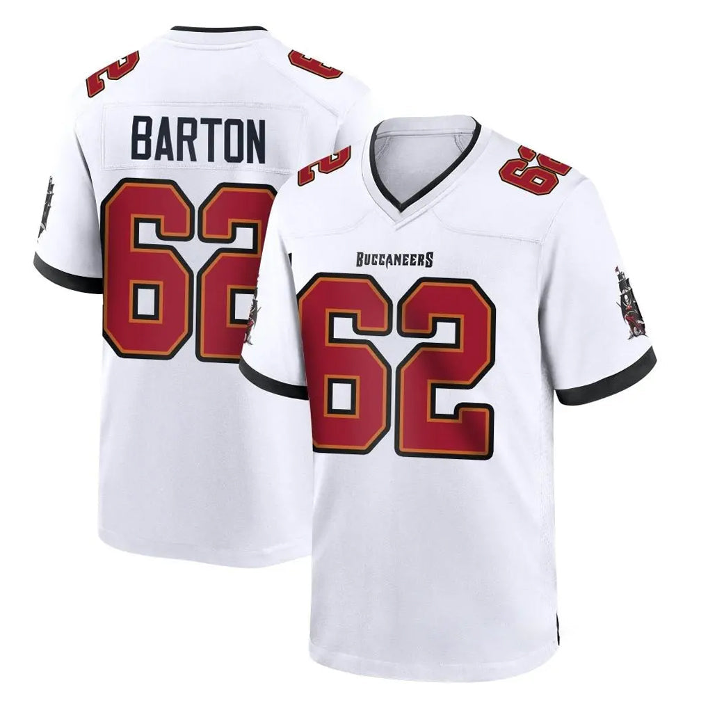 Kdoa TB.Buccaneers #62 Graham Barton Player White Home Game Stitched Jerseys