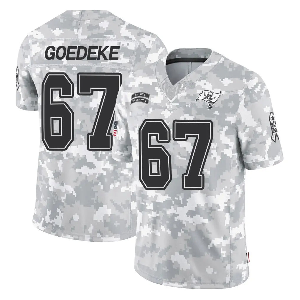 Kdoa TB.Buccaneers #67 Luke Goedeke Player Arctic Camo Limited Salute To Service Home Game Stitched Jerseys