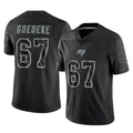 Kdoa TB.Buccaneers #67 Luke Goedeke Player Black Reflective Limited Home Game Stitched Jerseys